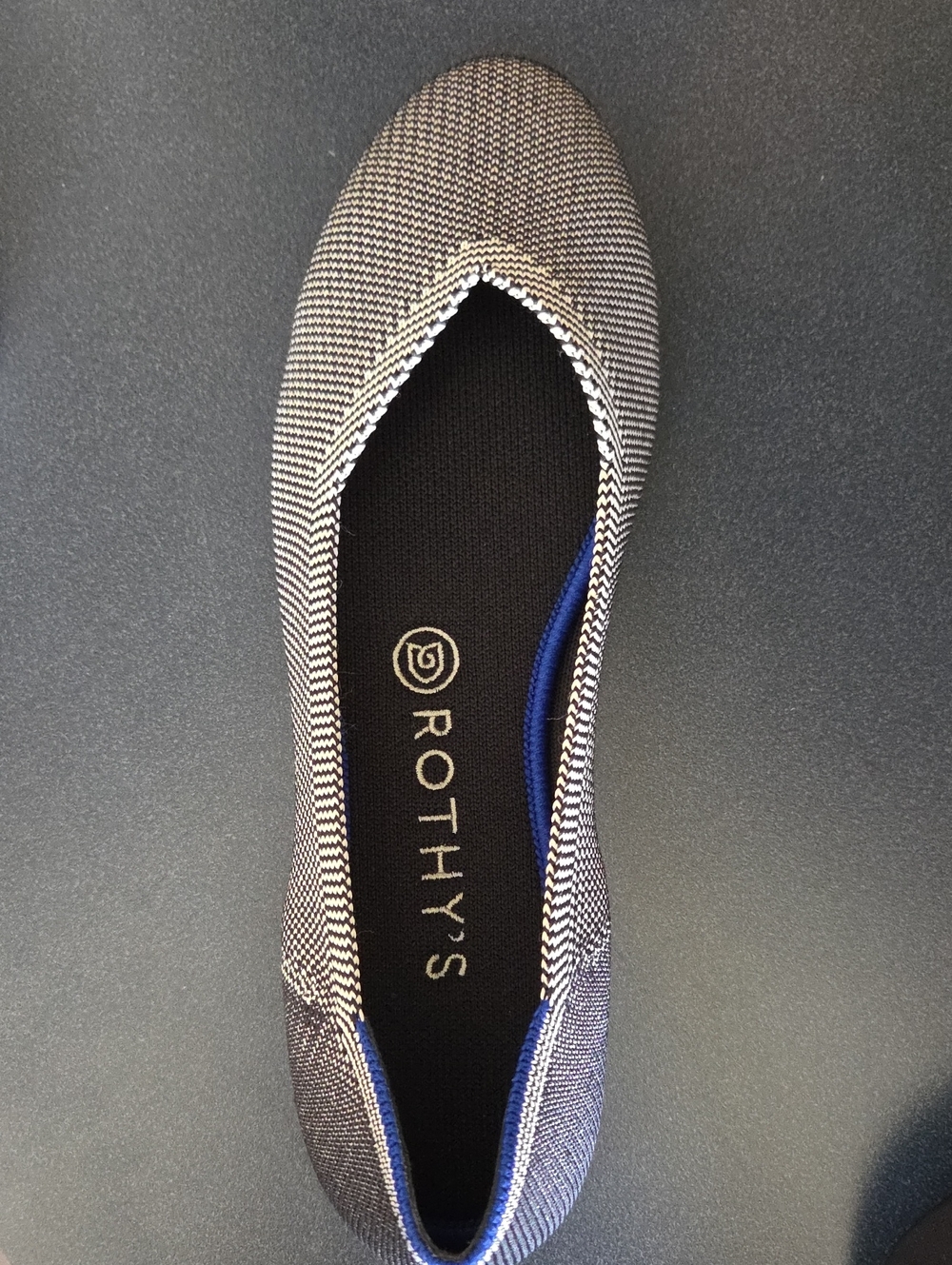 Rothy's Women's Grey Birdseye Knit Flat — Size 8.5 Slip-On
